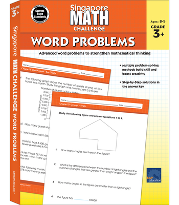 Singapore Math Challenge Word Problems, Grades 3 - 5 By Singapore Math,Carson Dellosa Education, - Opentrolley Bookstore Indonesia